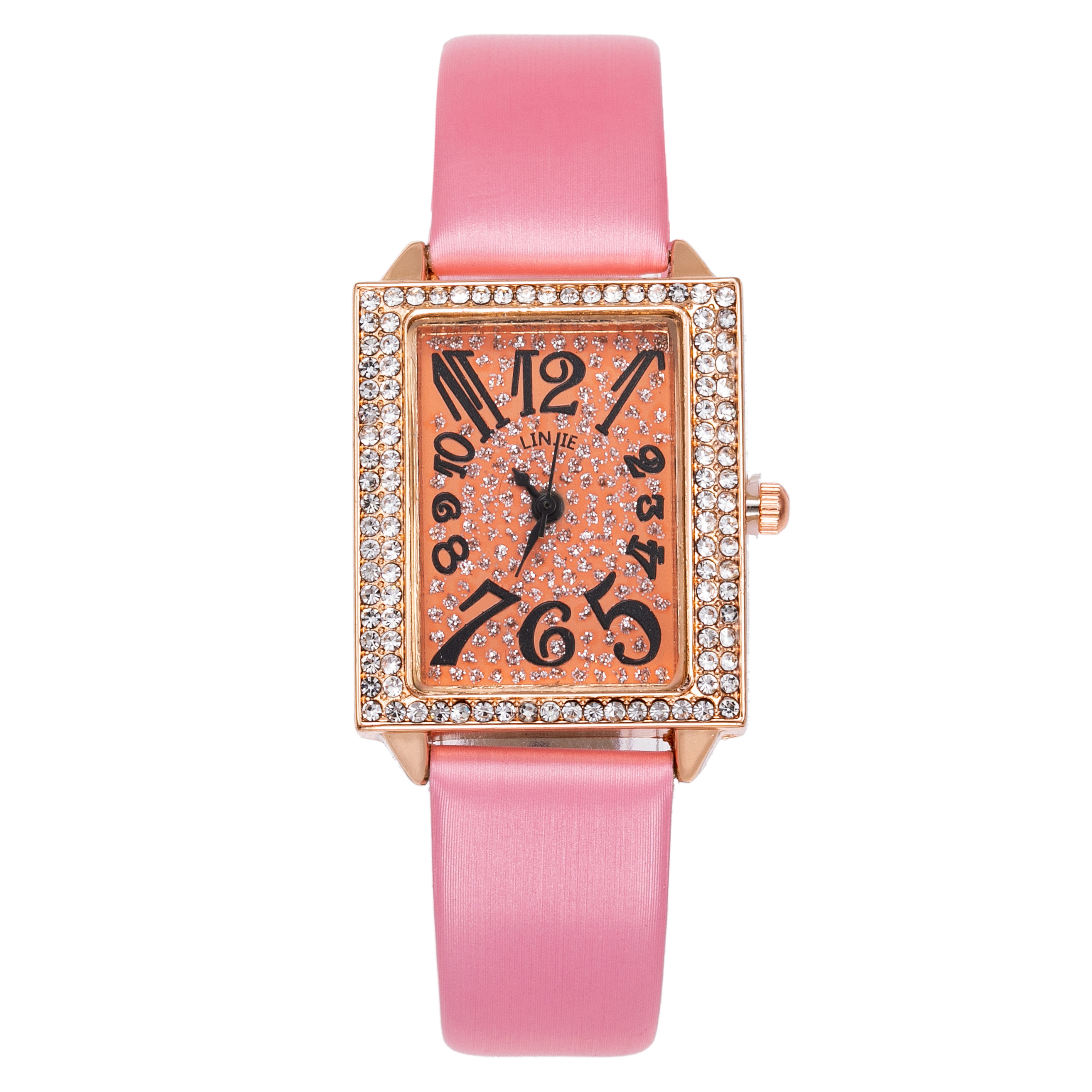 Nueva mujer gypsophila con diamantes brazalete piel correa reloj estudiante tendencia moda números rectángulo clásico reloj 18820/65 detail image 4
