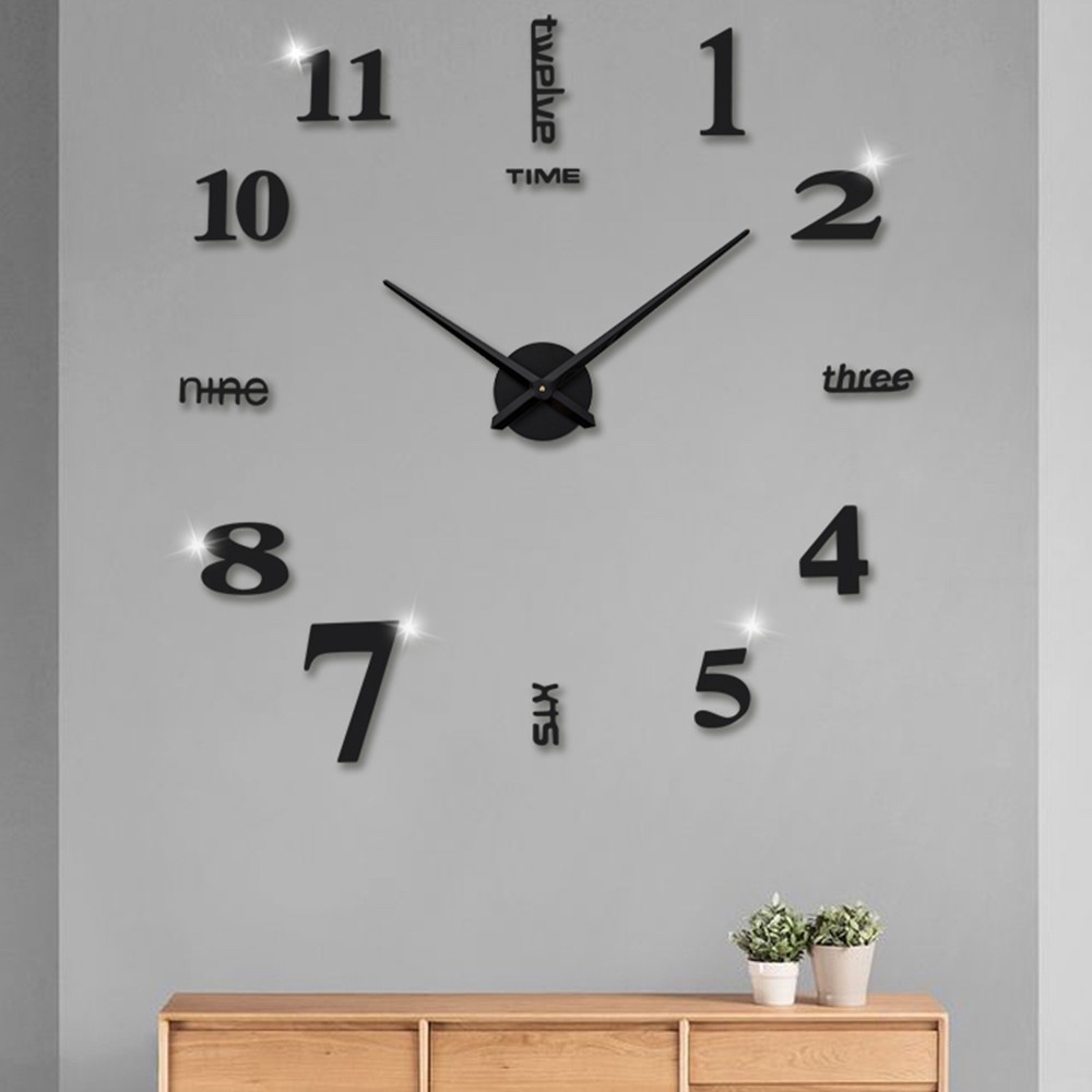 DIY wall clock Europe and the United States hot selling creative wall stickers 3D decorative wall clock Nordic simple super large clock stall hot selling clocks thumbnail
