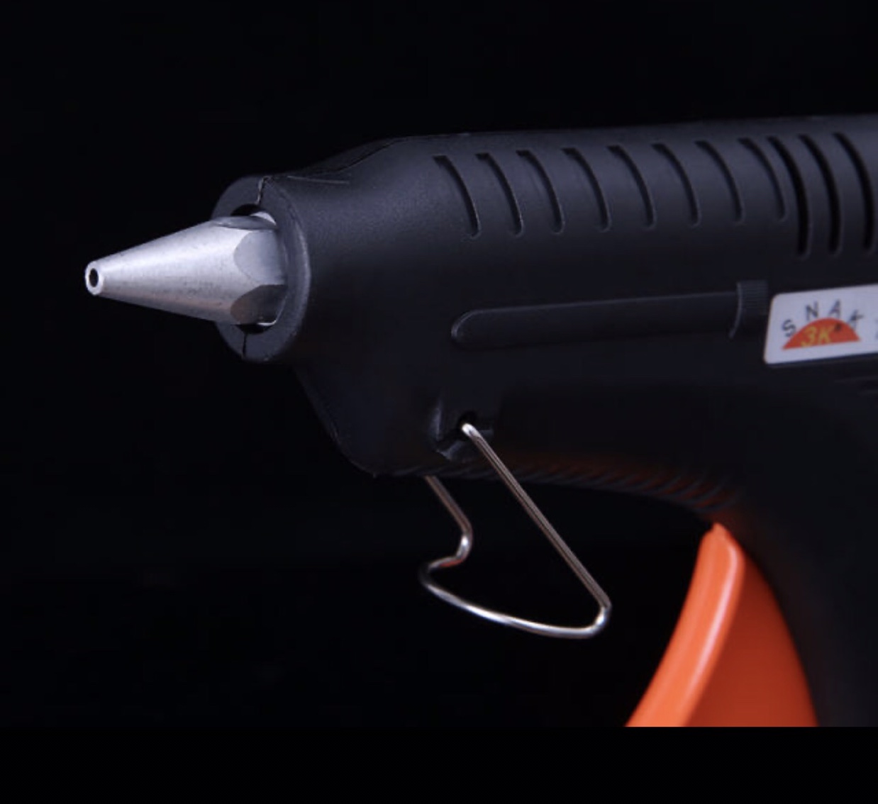 赛德3K-605热卖新款简约黑色带开关100W热熔胶枪产品图
