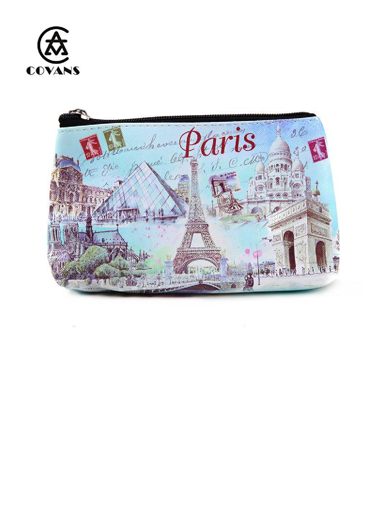 欧美复古时尚PU皮革数码印花女士手拿包小化妆包设计赠品订制详情图4