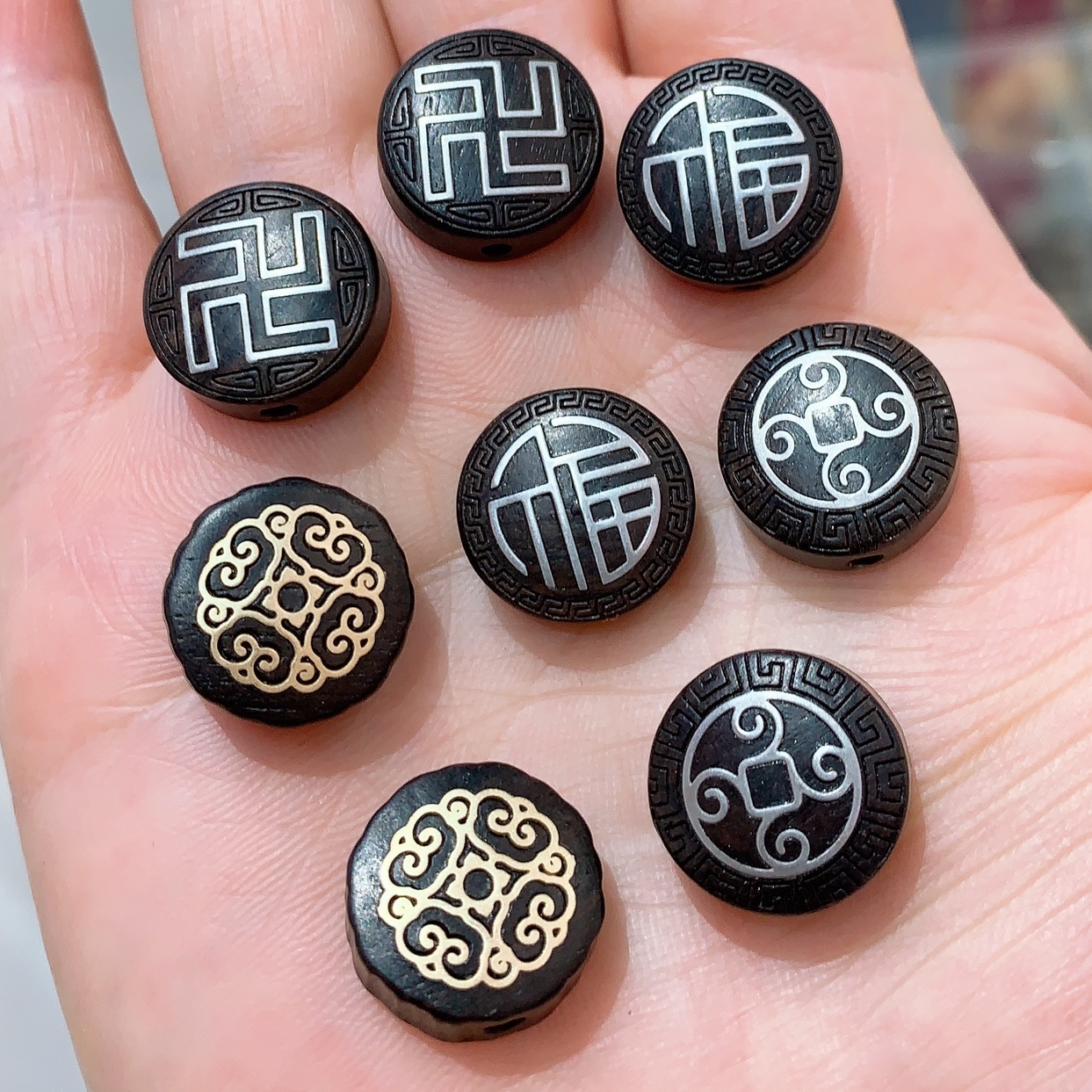 Ebony inlaid with sheet metal fittings thumbnail
