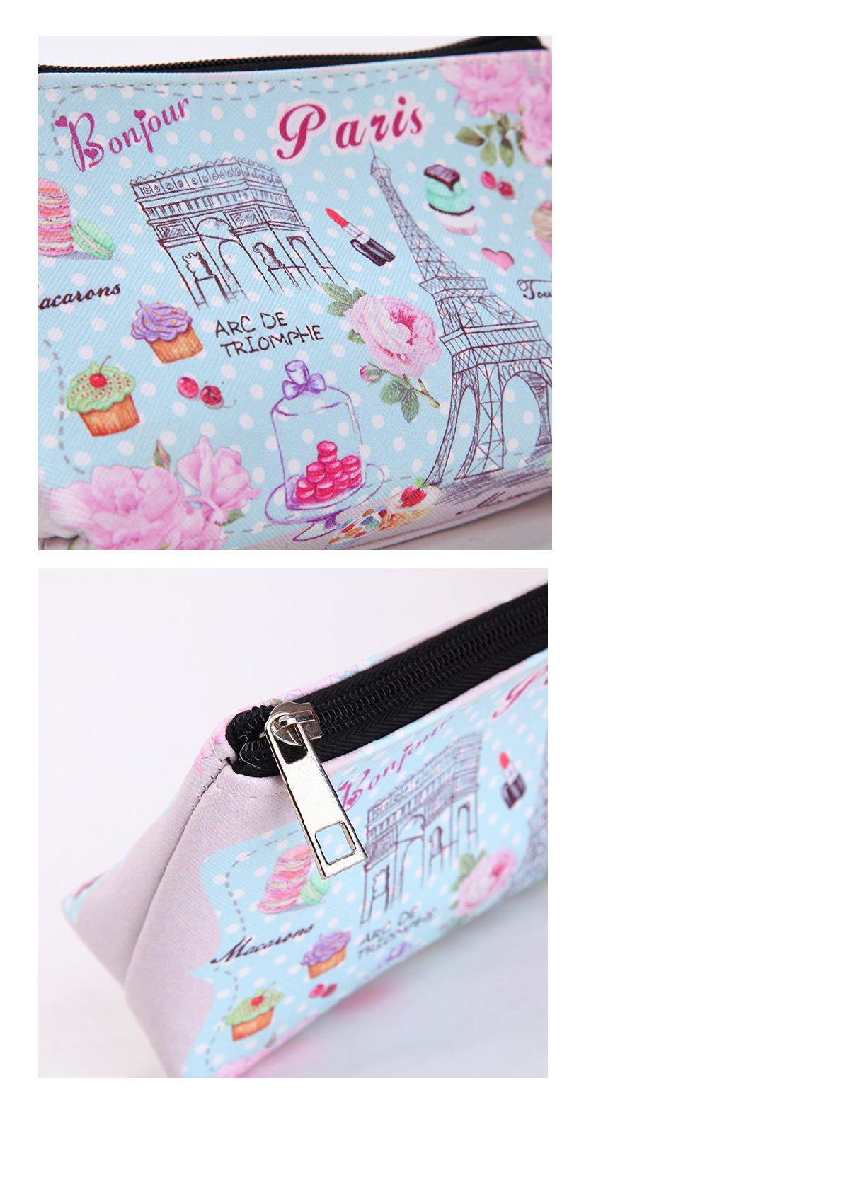 欧美复古时尚PU皮革数码印花女士手拿包小化妆包设计赠品订制详情图8