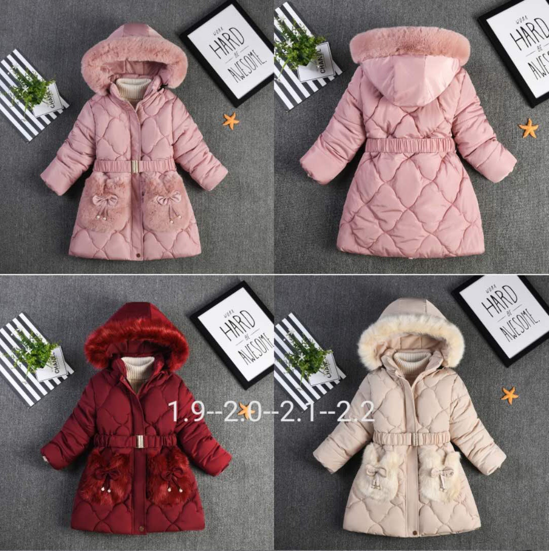Little girl's cotton-padded jacket for foreign trade full figure