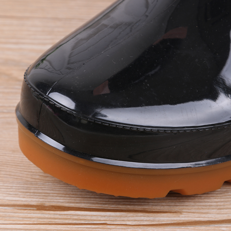 义乌好货 厂家直销 高筒亮面防滑劳保雨鞋 工作鞋详情图2