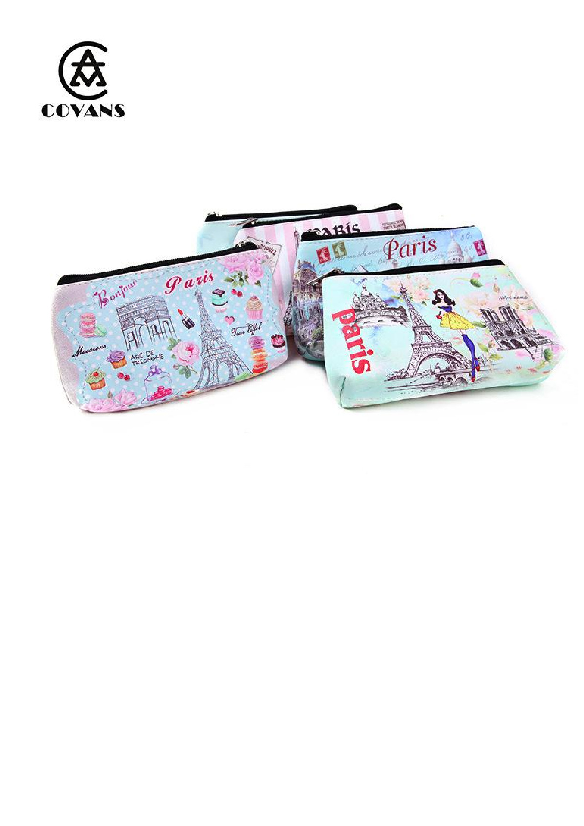 欧美复古时尚PU皮革数码印花女士手拿包小化妆包设计赠品订制详情图6