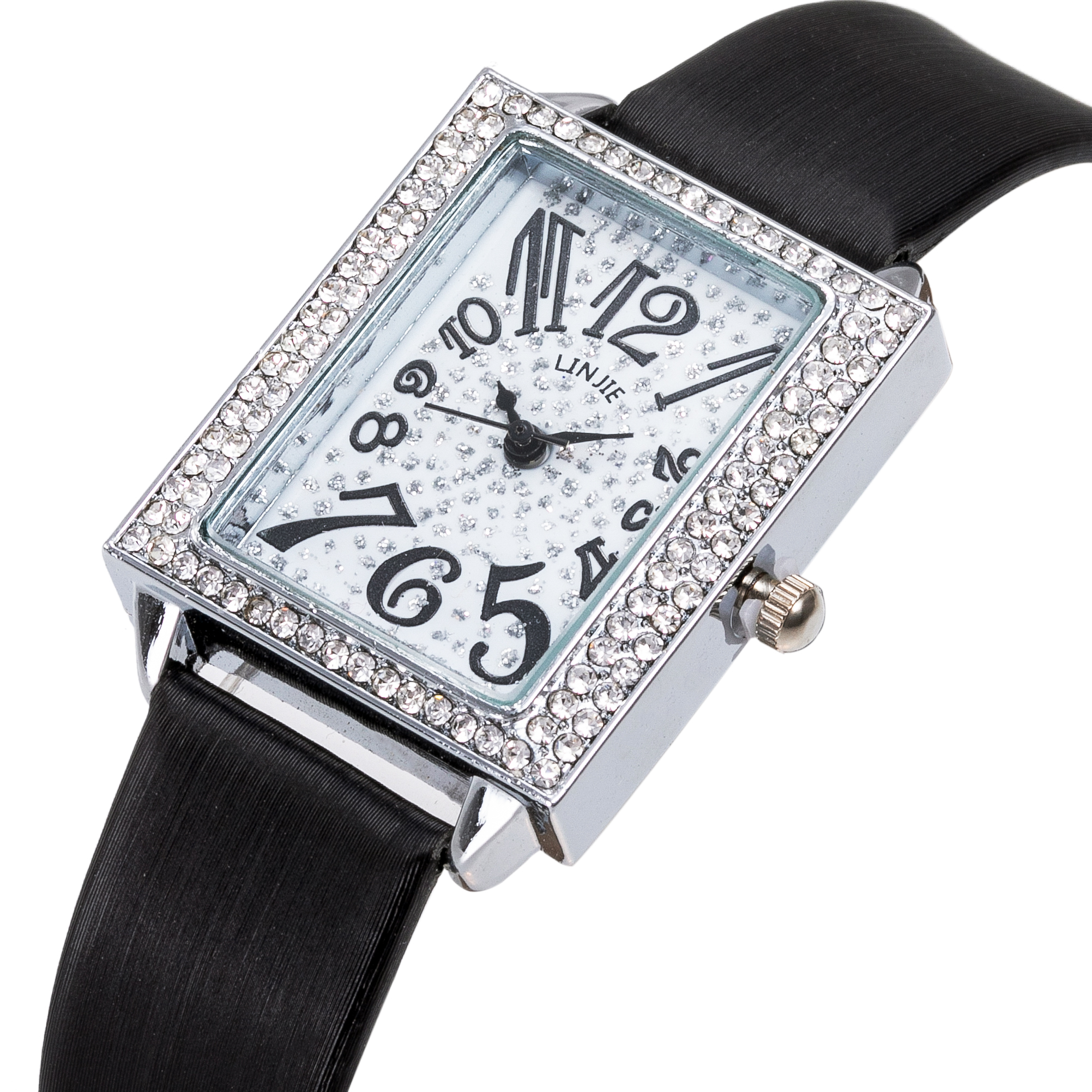 Nueva mujer gypsophila con diamantes brazalete piel correa reloj estudiante tendencia moda números rectángulo clásico reloj 18820/65 detail image 8