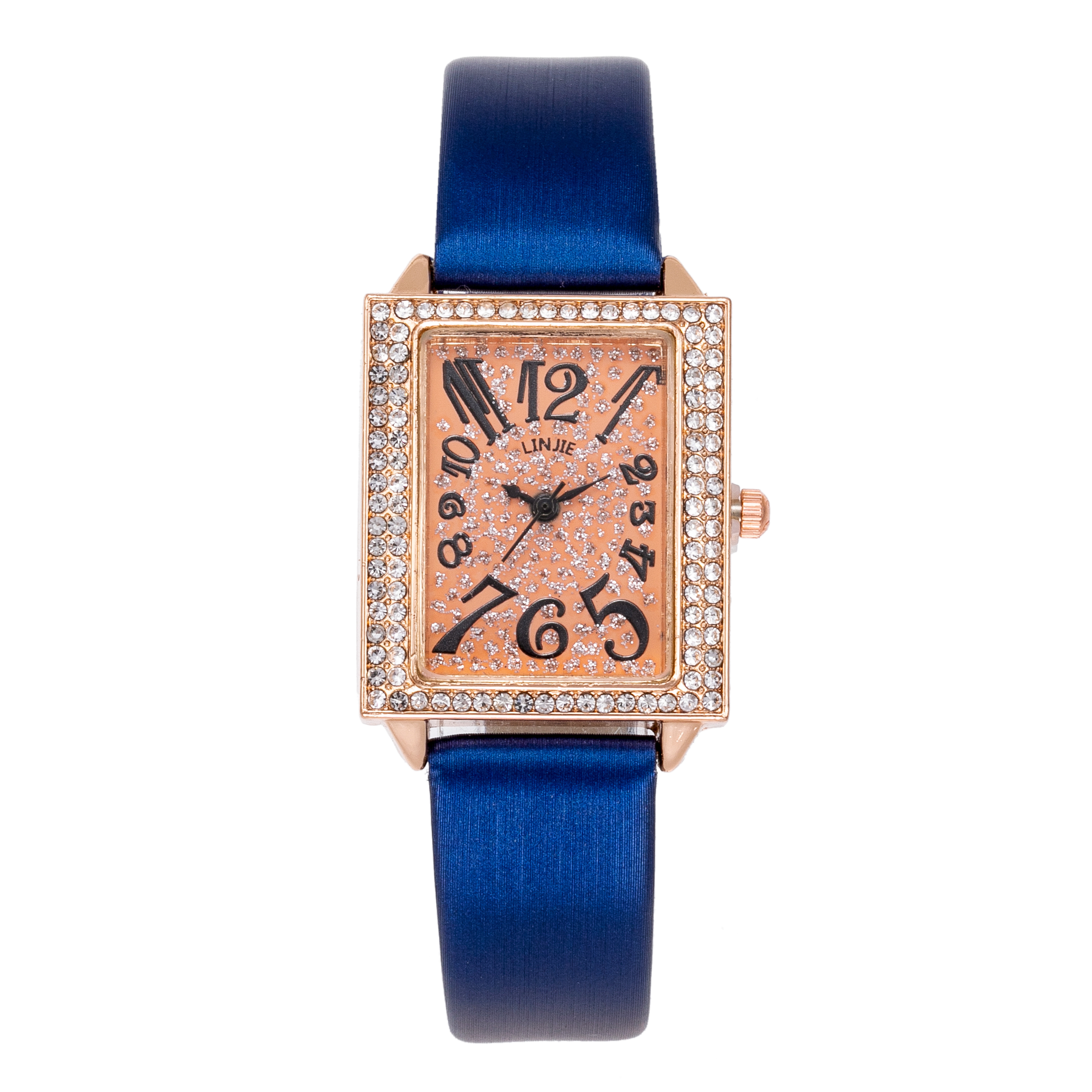 Nueva mujer gypsophila con diamantes brazalete piel correa reloj estudiante tendencia moda números rectángulo clásico reloj 18820/65 detail image 2