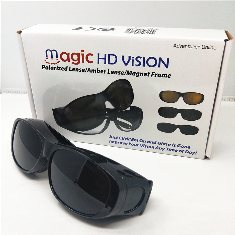 Magic HD vision多功能三色眼镜 TV热卖偏光镜多镜片可替换太阳镜详情图3