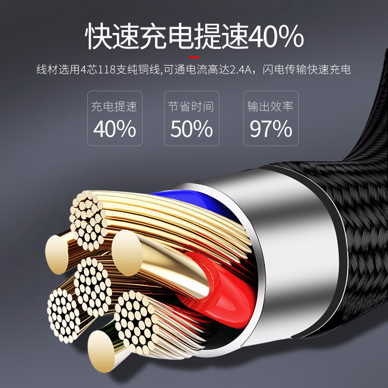 浩酷 倍耐系列尼龙充电数据线苹果安卓通用Type-C   Apple    Micro详情图9