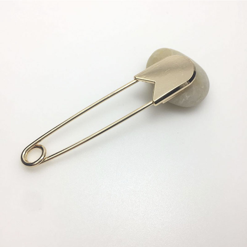 多款简约别针背带裤V字领一字插针真皮胸针防走光扣领针金属配饰详情图1