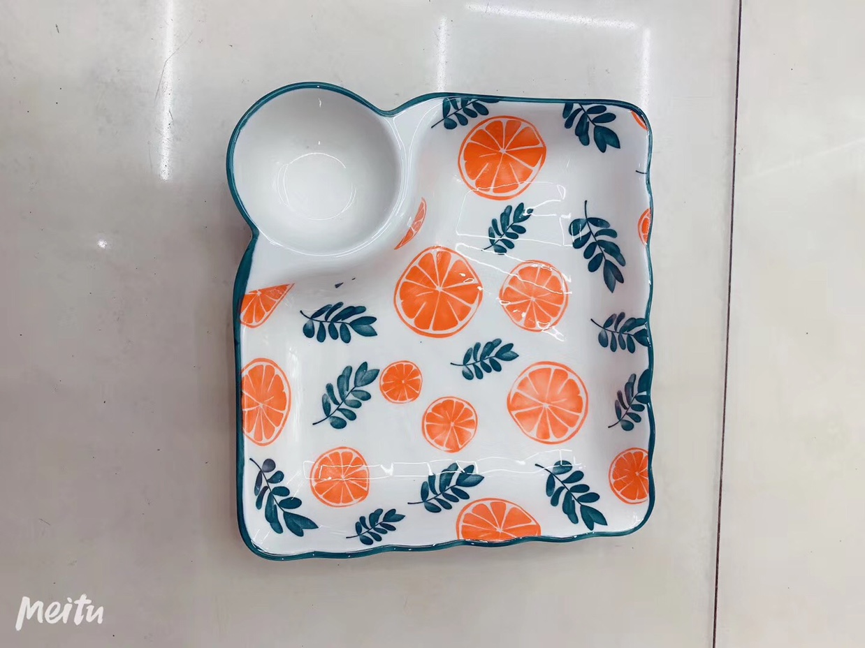 Creative Ceramic Fruit Dumpling Plate