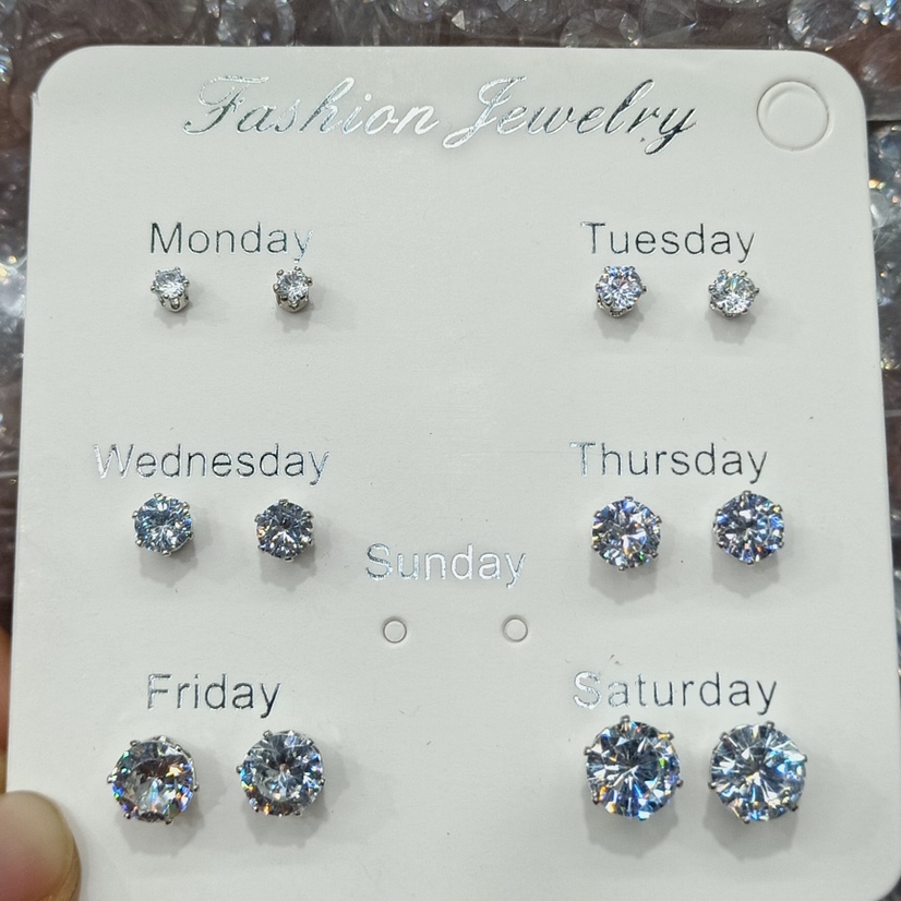 Zircon stud 3mm-8mm set Specification image