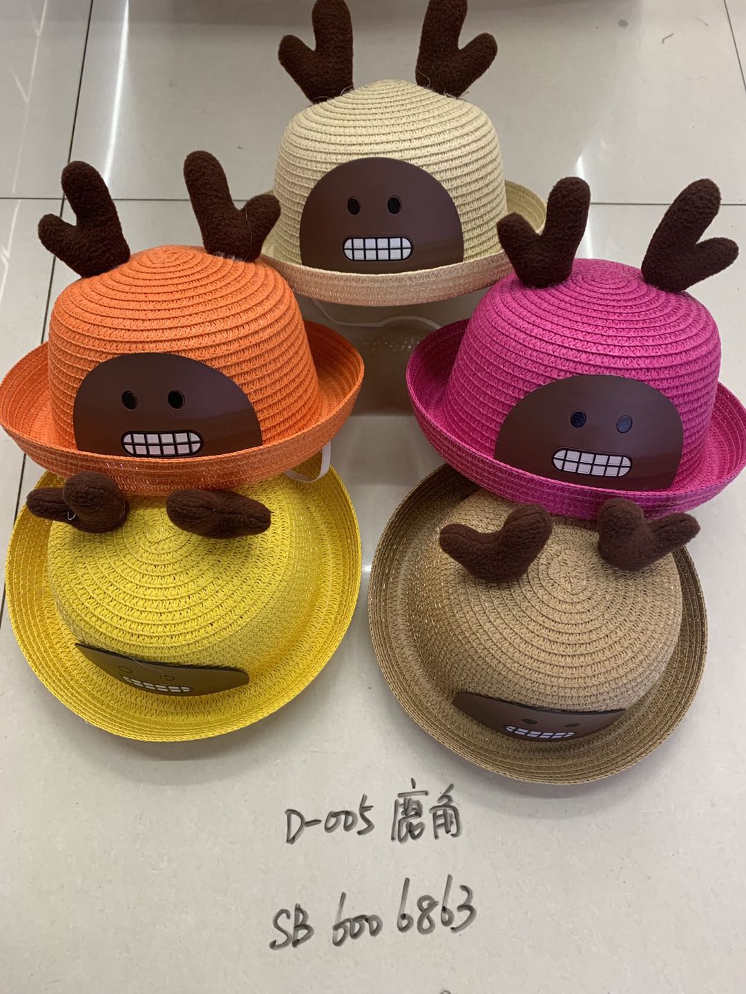 The child's antler straw hat is cute thumbnail