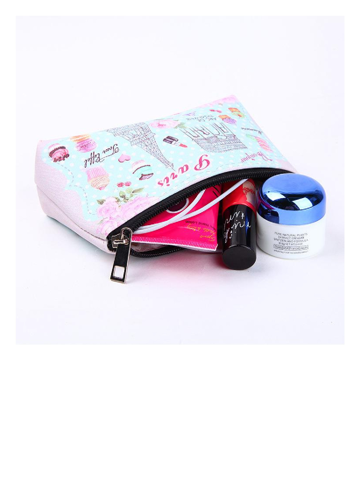 欧美复古时尚PU皮革数码印花女士手拿包小化妆包设计赠品订制详情图7