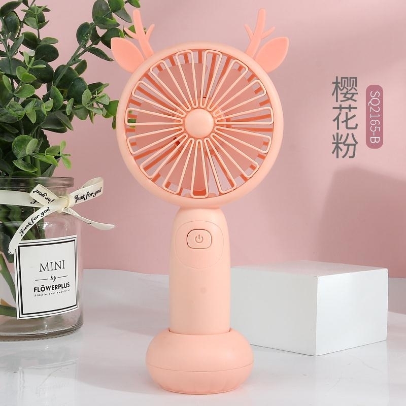 手持风扇带灯超萌可爱2档风力 2165