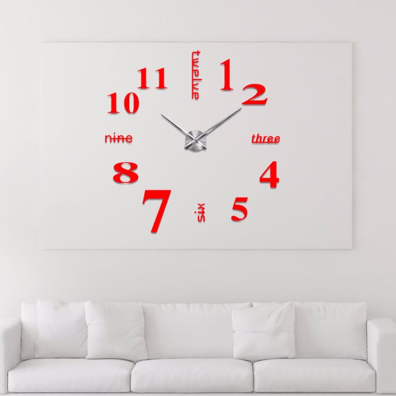 Living Room Bedroom Oversized Eva Wall Pasted Diy Wall Clock Personality Art 3D Mirror Wall Clock Mute Clock Item Picture