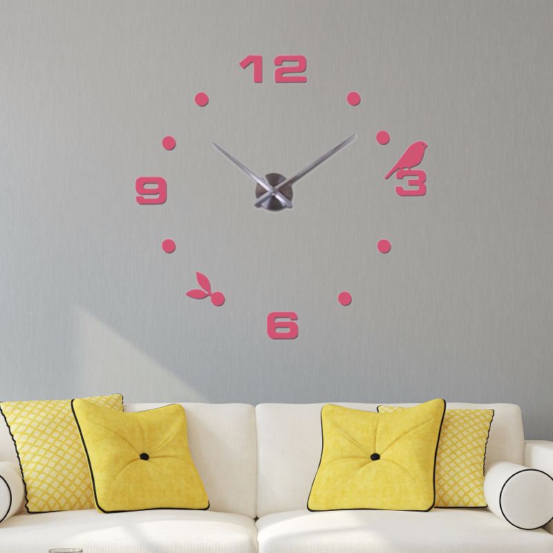 Creative Diy Wall Clock Living Room Fashion Art Punch-Free Clock Modern Simple Atmosphere Personality Wall Stick Clock undefined
