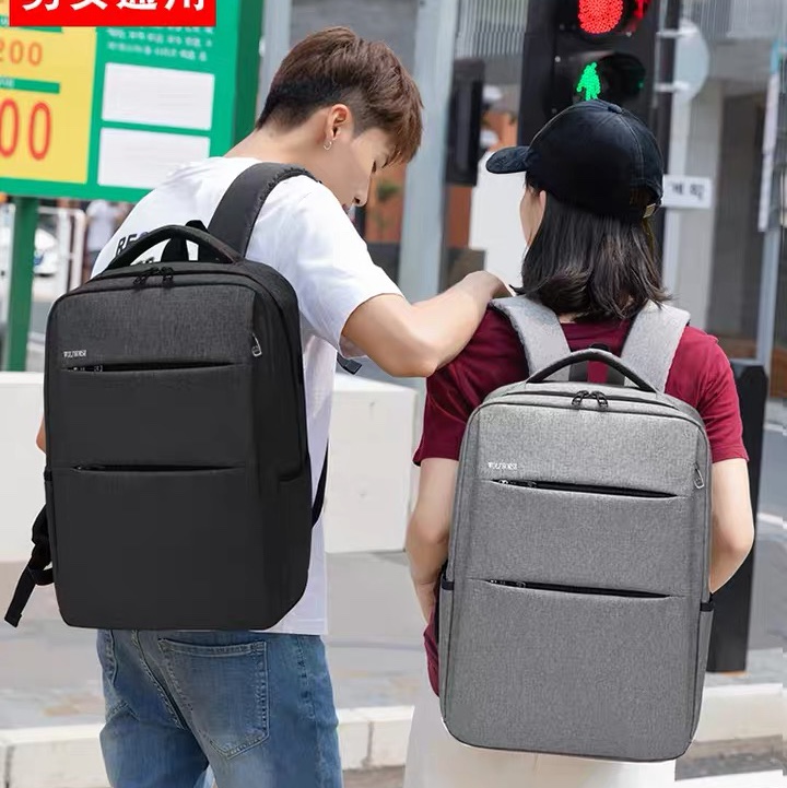 商务背包男士双肩包韩版潮流旅行休闲女中学生书包简约时尚电脑包