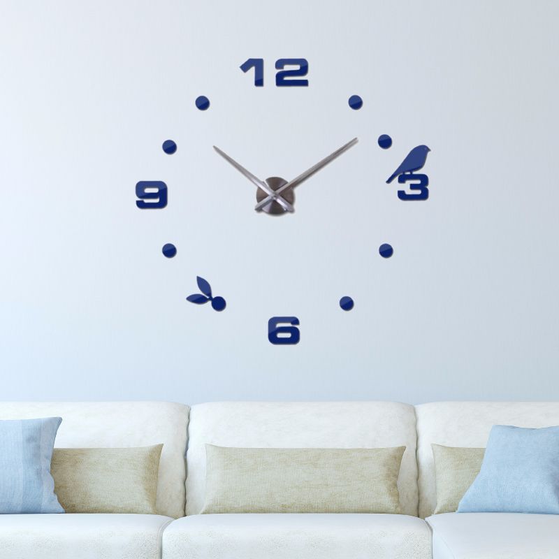 Creative Diy Wall Clock Living Room Fashion Art Punch-Free Clock Modern Simple Atmosphere Personality Wall Stick Clock Application Scenario