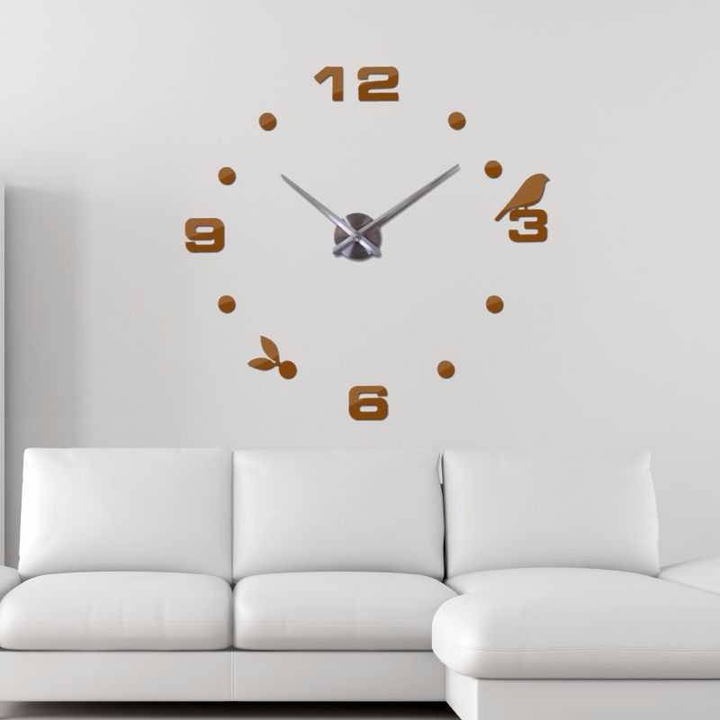 Creative Diy Wall Clock Living Room Fashion Art Punch-Free Clock Modern Simple Atmosphere Personality Wall Stick Clock Specification drawing