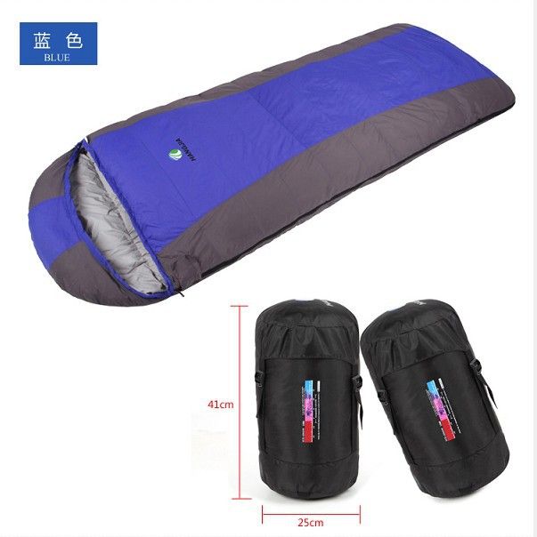 Envelope with a cap down sleeping bag Outdoor together down sleeping bag camping down sleeping bag thumbnail
