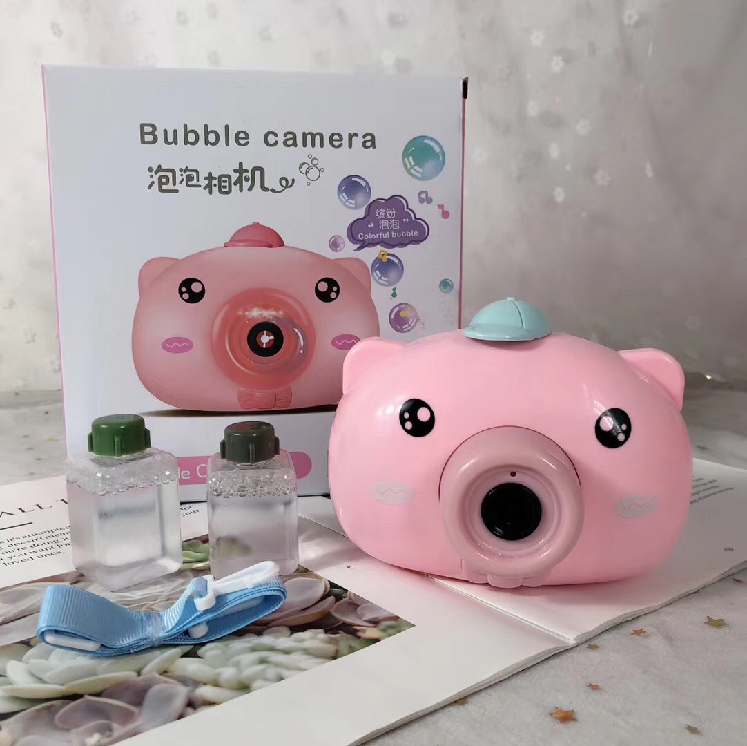 Net red bubble machine one-click bubble camera children love electric automatic camera little girl heart Tiktok boom bubble machine gun
