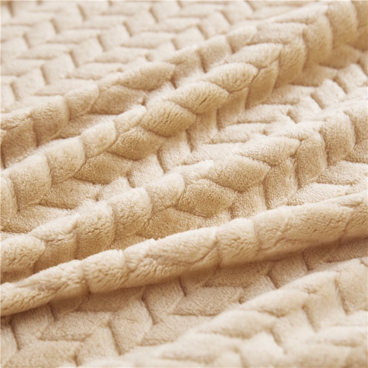素色法兰绒麦穗毯 秋冬盖毯 双层加厚羊羔绒 保暖升级 厂家直销 一件代发详情图7