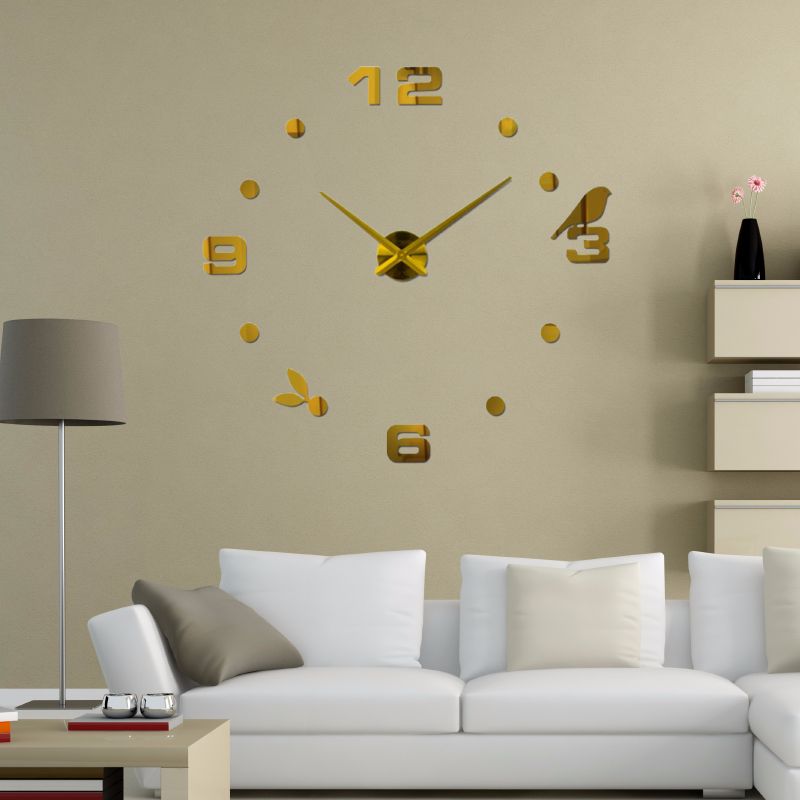 Creative Diy Wall Clock Living Room Fashion Art Punch-Free Clock Modern Simple Atmosphere Personality Wall Stick Clock Item Picture