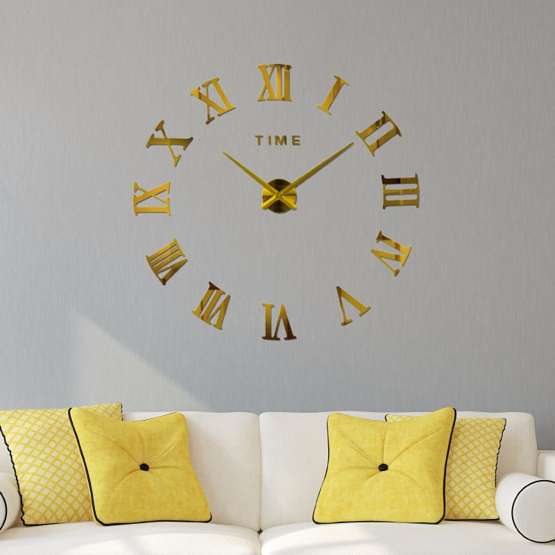 Factory direct sales super size creative wall clock DIY wall clock mirror wall clock mirror wall clock wall clock full figure