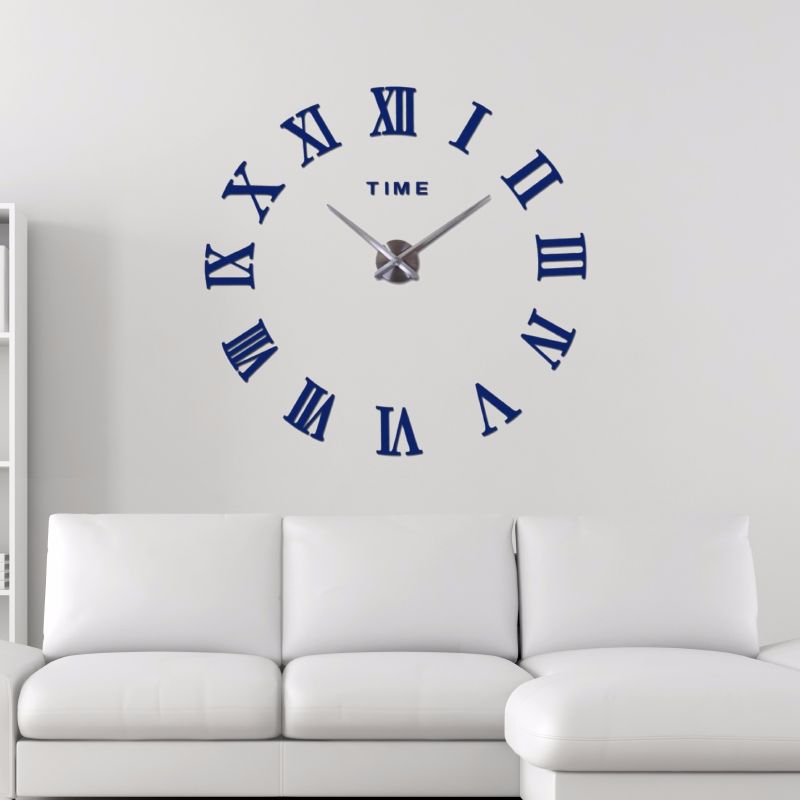 Creative European Wall Clock Home Diy3d Three-Dimensional Decorative Clock Acrylic Digital Mirror Wall Mount Clock Specification drawing