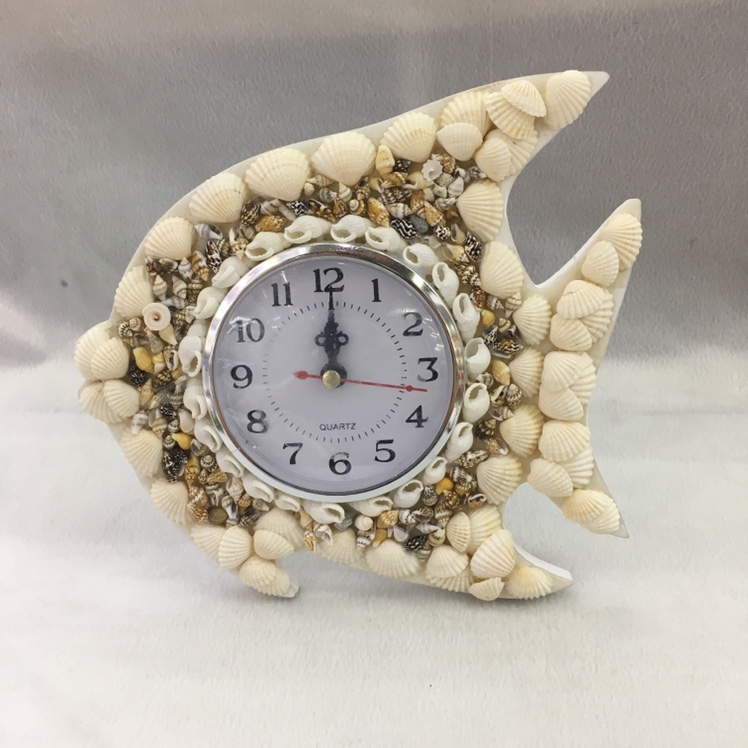 Natural shell clock beach sea table souvenir