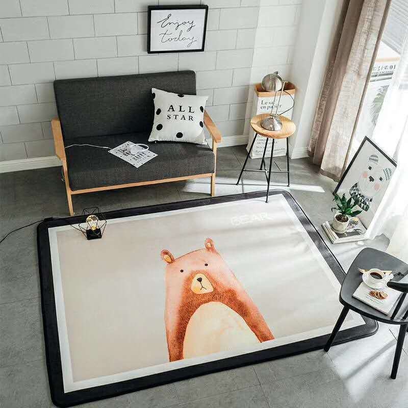 威雅达卡通动物 植绒地毯地垫 家用卫生巾 浴室门口防滑吸水 脚垫 可以私人定制