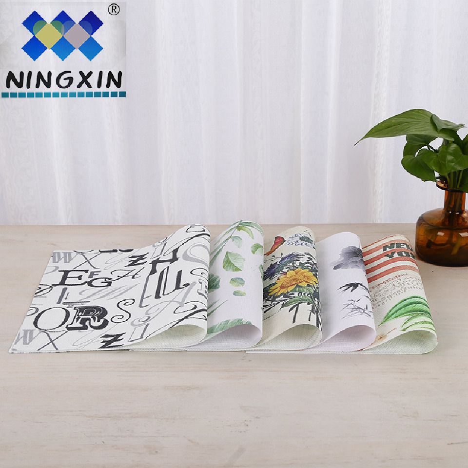 Creative PVC printed placemats, waterproof and heat-insulating table MATS, customized hotel and family gifts, anti-slip MATS, factory direct sales Item Picture