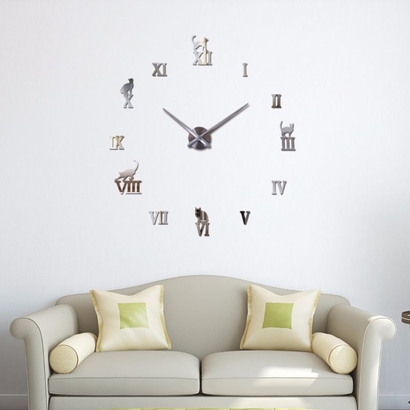Manufacturers wholesale creative wall clock DIY wall clock simple personality mirror silent clock creative home wall clock Application Scenario