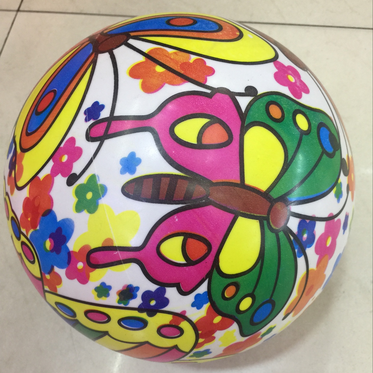 9寸蝴蝶全印球 充气球 足球 PVC球 彩虹球 儿童皮球 全印喷色印花球