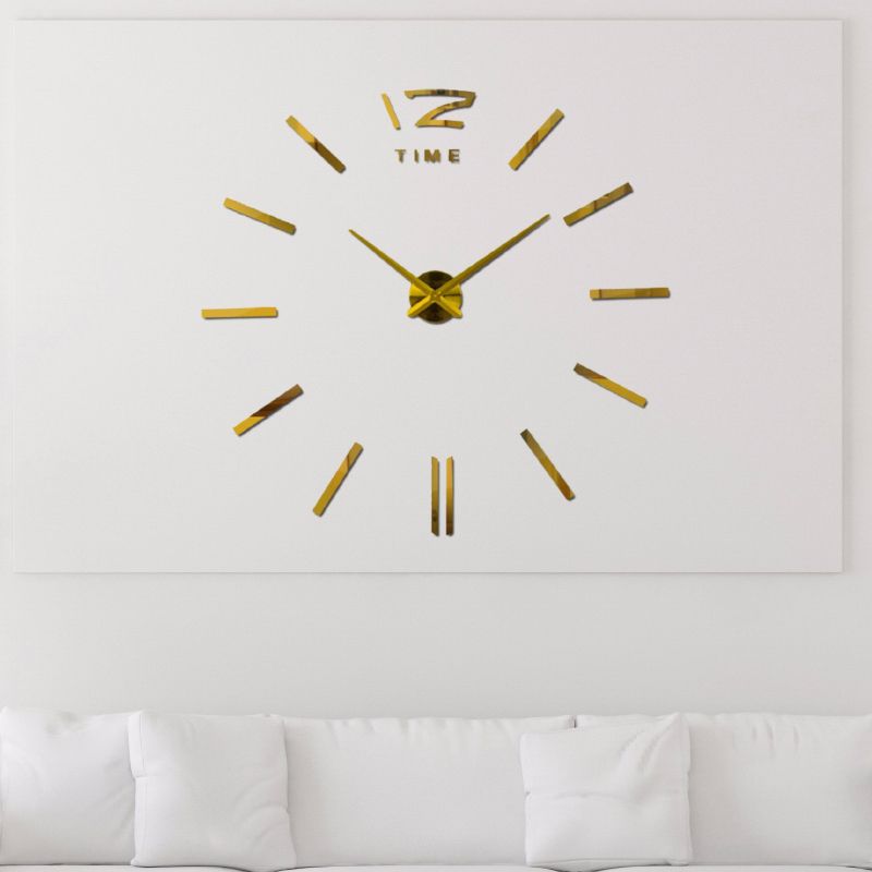 Amazon explosion creative decorative wall clock diy acrylic wall clock art clock European living room wall stick clock