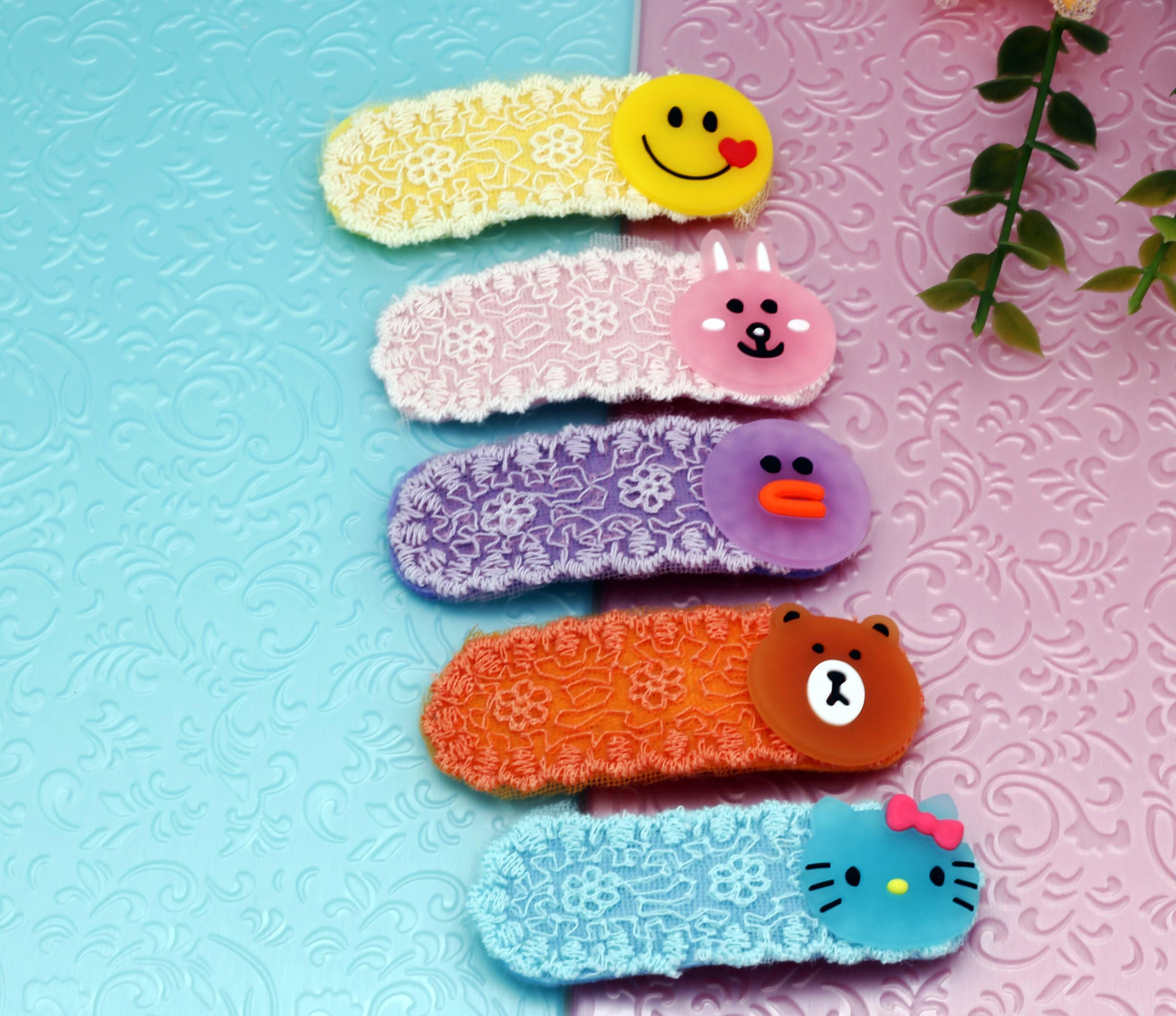 Yiwu good loans for everything lace drive mosquito BB clip cute cartoon series bangs clip girl hair clip thumbnail