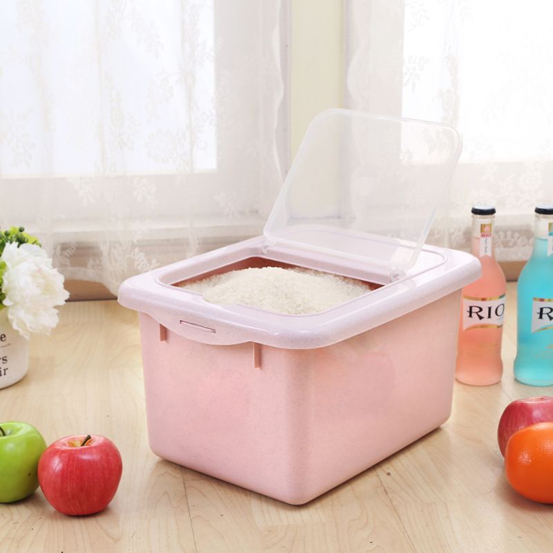 Household rice bucket, moisture-proof and insect-proof, transparent rice storage box, sealed flip cover storage box, coarse grain bucket, plastic rice bucket 6560/7.5kg Specification drawing