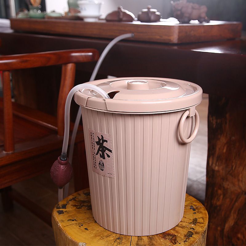 Tea bucket, tea plastic, tea ceremony, tea water bucket, trash can, tea set accessories, tea residue bucket 2025 details Picture