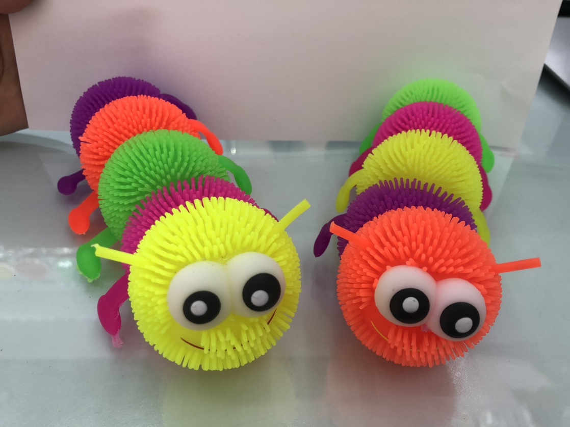 Five caterpillar segments