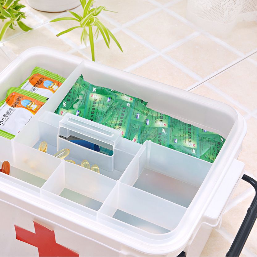 Plastic medicine box, family extra-large storage box, household storage medicine box 036 Specification image