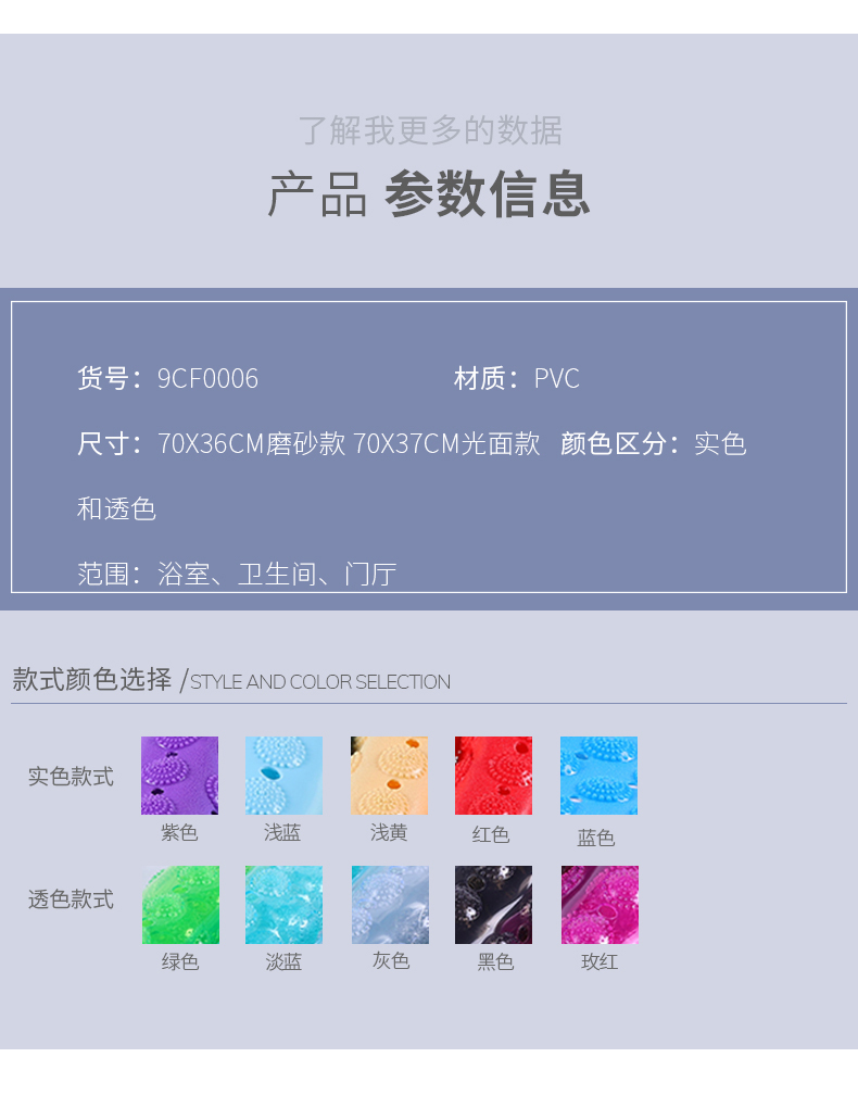 工厂直销多孔地垫 简约防腐化防滑垫 可批发透气不积水浴室垫详情图6