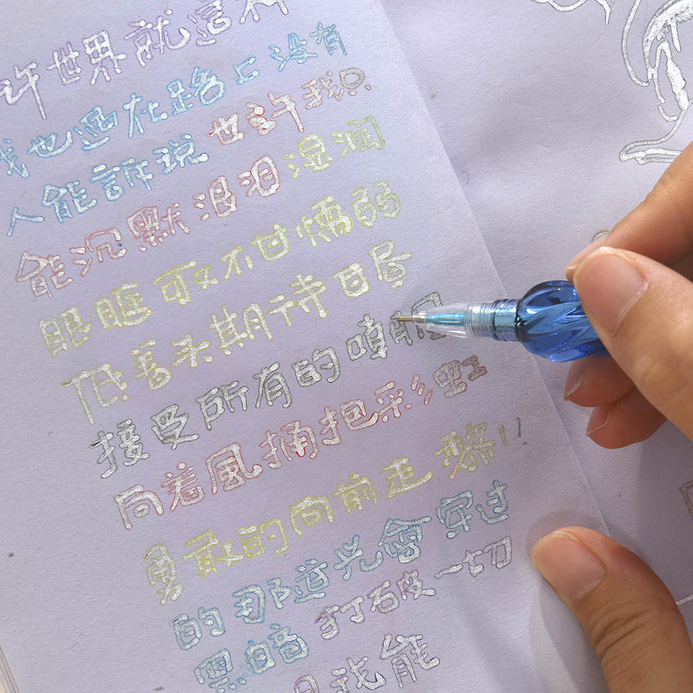 义乌好货创意彩色双线立体轮廓DIY手账马克笔学生用划重点记号笔详情图7
