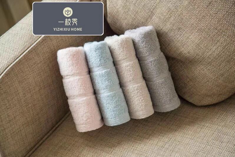 Yiwu's "Yizhixiu" towel is a simple and elegant pure cotton face towel. 0402 detail image 1