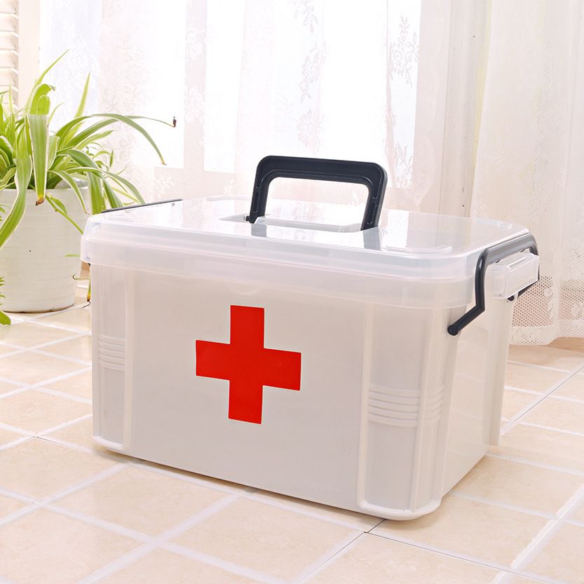 Plastic medicine box, family extra-large storage box, household storage medicine box 036