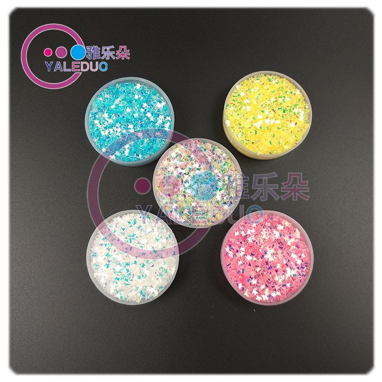 3mm golden light sequins, small butterfly sequins, nail sequins, DIY art decorations, eye makeup, irregular-shaped glitter stickers Item Picture