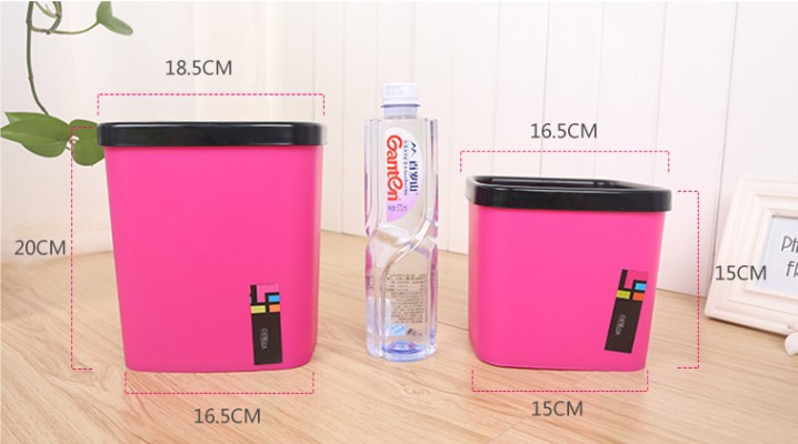 创意家用塑料垃圾桶桌面办公室时尚迷你垃圾桶详情4