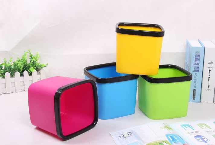 创意家用塑料垃圾桶桌面办公室时尚迷你垃圾桶详情12