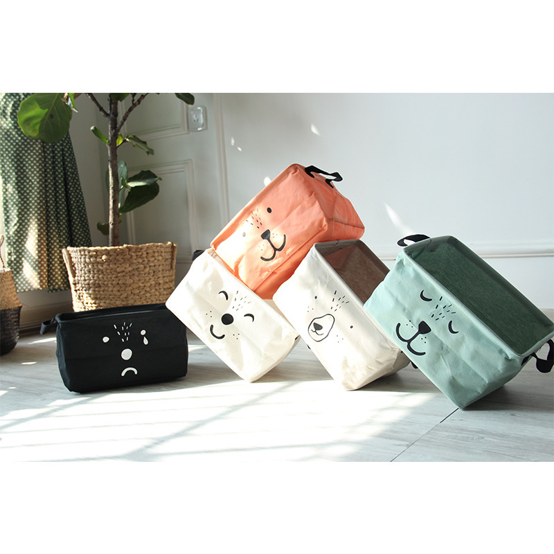 义乌好货 谷子麦子卡通表情中号方盒桌面收纳盒衣柜收纳方盒详情图5