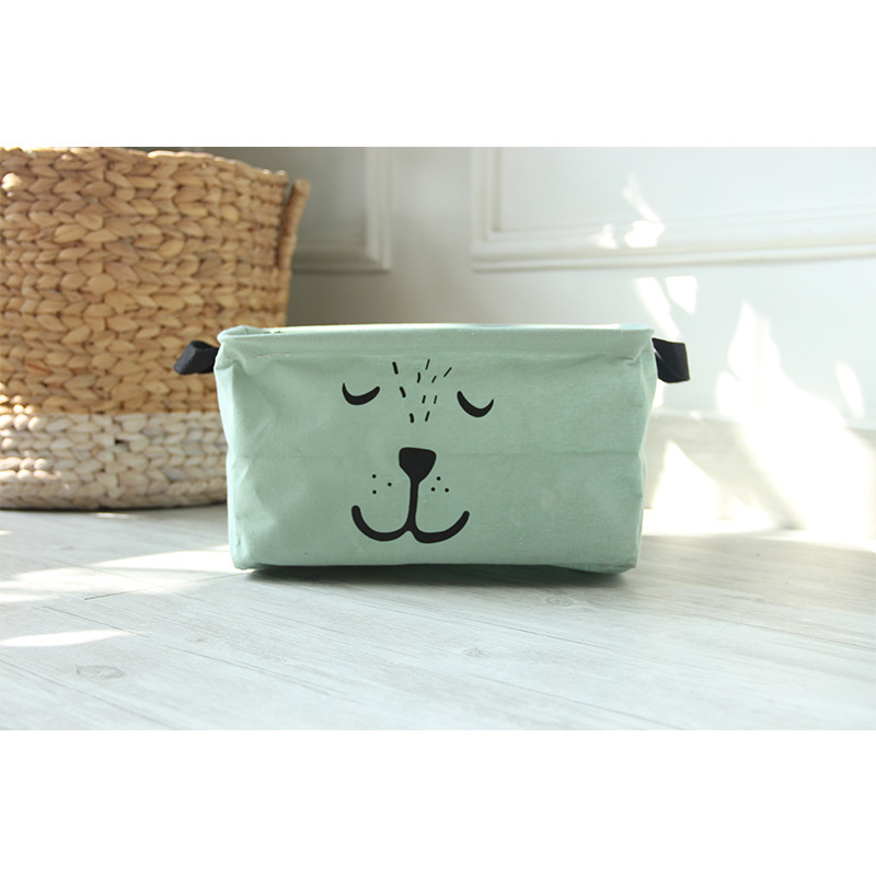 义乌好货 谷子麦子卡通表情中号方盒桌面收纳盒衣柜收纳方盒详情图1